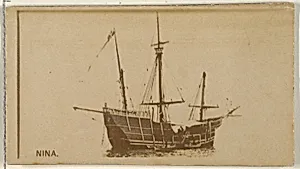 Nina, from the Famous Ships series (N50) for Virginia Brights Cigarettes by Allen & Ginter
