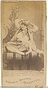 Nina Smith, from the Actors and Actresses series (N45, Type 1) for Virginia Brights Cigarettes by Allen & Ginter