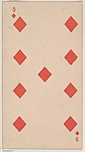 Nine of Diamonds, from the Transparent Playing Cards series (N220) issued by Kinney Bros. by Kinney Brothers Tobacco Company
