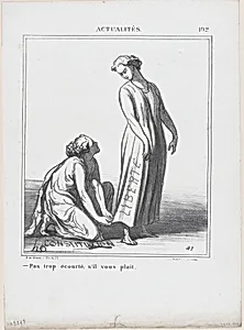 Not too short please, from 'News of the day,' published in "Le Charivari" by Honoré Daumier|Walter Frères|Arnaud de Vresse