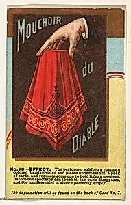 Number 15, Mouchoir du Diable, from the Tricks with Cards series (N138) issued by W. Duke, Sons & Co. to promote Honest Long Cut Tobacco by The Giles Company|W. Duke, Sons & Co.