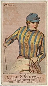 N.W. Kitson, from the Racing Colors of the World series (N22a) for Allen & Ginter Cigarettes by Allen & Ginter