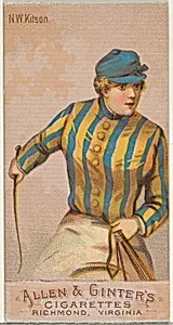 N.W. Kitson, from the Racing Colors of the World series (N22b) for Allen & Ginter Cigarettes by Allen & Ginter