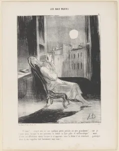 O Lune!...Inspire-moi ce soir quelque petite pensée..., from Les Bas-Bleus, published in Le Charivari, February 28, 1844