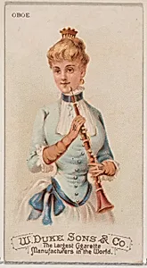 Oboe, from the Musical Instruments series (N82) for Duke brand cigarettes by W. Duke, Sons & Co.|Schumacher & Ettlinger
