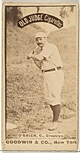 O'Brien, Catcher, Brooklyn, from the Old Judge series (N172) for Old Judge Cigarettes by Goodwin & Company