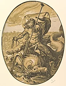 Oceanus by Hendrick Goltzius