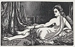 Odalisque viewed from behind, after Ingres