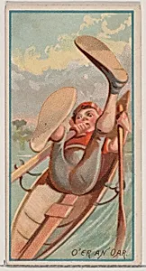 O'er an Oar, from the Jokes series (N87) for Duke brand cigarettes by W. Duke, Sons & Co.|George S. Harris & Sons
