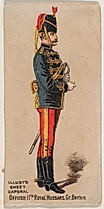 Officer, 11th Royal Hussars, Great Britain, from the Military Series (N224) issued by Kinney Tobacco Company to promote Sweet Caporal Cigarettes by Kinney Brothers Tobacco Company