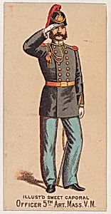 Officer, 5th Artillery, Massachusetts, V.M., from the Military Series (N224) issued by Kinney Tobacco Company to promote Sweet Caporal Cigarettes by Kinney Brothers Tobacco Company