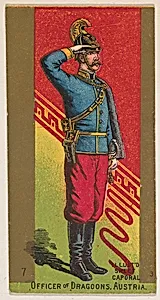 Officer of Dragoons, Austria, from the Military Series (N224) issued by Kinney Tobacco Company to promote Sweet Caporal Cigarettes by Kinney Brothers Tobacco Company