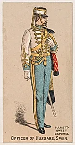 Officer of Hussars, Spain, from the Military Series (N224) issued by Kinney Tobacco Company to promote Sweet Caporal Cigarettes by Kinney Brothers Tobacco Company