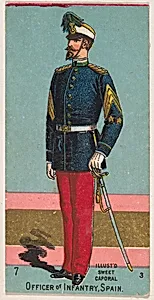 Officer of Infantry, Spain, from the Military Series (N224) issued by Kinney Tobacco Company to promote Sweet Caporal Cigarettes by Kinney Brothers Tobacco Company