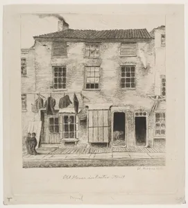Old House in Rector Street, from "Scenes of Old New York"