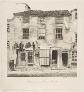 Old House in Rector Street, from "Scenes of Old New York"