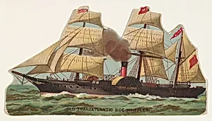 Old Transatlantic Side-Wheeler, from the Types of Vessels series (N139) issued by Duke Sons & Co. to promote Honest Long Cut Tobacco by Giles|Knapp & Company|W. Duke, Sons & Co.