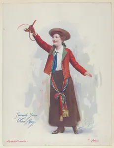 Olive May in Arizona, from the Actresses series (T1), distributed by the American Tobacco Co. to promote Turkish Trophies Cigarettes