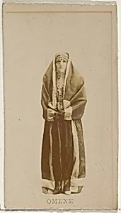 Omene, from the Actors and Actresses series (N45, Type 8) for Virginia Brights Cigarettes by Allen & Ginter