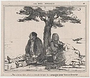 On a beau dire..., from Ces Bons Parisiens, published in Le Charivari, September 4, 1857 by Aaron Martinet|Honoré Daumier|Destouches