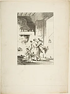 On ne s'avise jamais du tout, from "Contes et nouvelles en vers par Jean de La Fontaine. A Paris, de l'imprimerie de P. Didot, l'an III de la République, 1795" by Jean de La Fontaine|Jean Honoré Fragonard|Jean-Baptiste Patas|Pierre Didot l'ainé