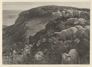 On the Hill Side (Our English Coasts, 1852), from "The Art Journal"