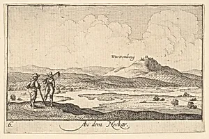On the Neckar by Wenceslaus Hollar|Abraham Hogenberg