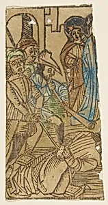 One of the Seven Falls of Christ (Schr. 645) by Anonymous, German, 15th century