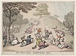 One Tree Hill, Greenwich Park by Thomas Rowlandson