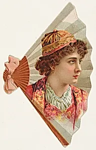 Open fan, from the Novelties series (N122) issued by Gail & Ax Tobacco to promote Navy Long Cut by Gail & Ax Tobacco