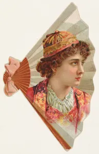 Open fan, from the Novelties series (N122) issued by Gail & Ax Tobacco to promote Navy Long Cut