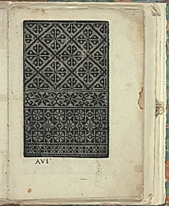 Opera Nova Universali intitulata Corona di racammi, page 26 (recto) by Giovanni Andrea Vavassore