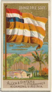 Orange Free State, from Flags of All Nations, Series 2 (N10) for Allen & Ginter Cigarettes Brands