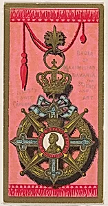 Order of Maximilian, Bavaria, for Science and Art, from the Military Series (N224) issued by Kinney Tobacco Company to promote Sweet Caporal Cigarettes by Kinney Brothers Tobacco Company