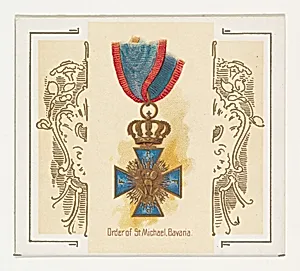 Order of Saint Michael, Bavaria, from the World's Decorations series (N44) for Allen & Ginter Cigarettes by Allen & Ginter|Lindner, Eddy & Claus