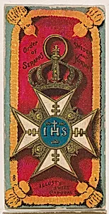 Order of Seraphs, Sweden and Norway, from the Military Series (N224) issued by Kinney Tobacco Company to promote Sweet Caporal Cigarettes by Kinney Brothers Tobacco Company