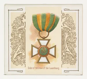 Order of the Crown of Oak, Luxembourg, from the World's Decorations series (N44) for Allen & Ginter Cigarettes