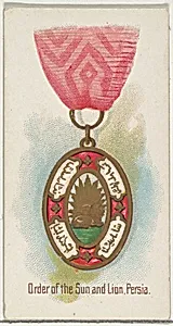 Order of the Sun and Lion, Persia, from the World's Decorations series (N30) for Allen & Ginter Cigarettes by Lindner, Eddy & Claus|Allen & Ginter