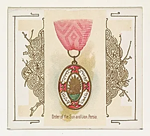 Order of the Sun and Lion, Persia, from the World's Decorations series (N44) for Allen & Ginter Cigarettes by Allen & Ginter|Lindner, Eddy & Claus