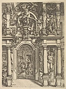 Ornament plate from Architettura by Wendel Dietterlin, the Elder