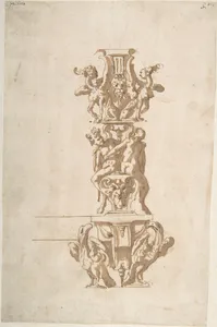 Ornamental Design with Eagles and Mythological Figures
