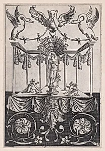 Ornamental Panel by Agostino Veneziano (Agostino dei Musi)|Raphael (Raffaello Sanzio or Santi)|Giovanni da Udine (Giovanni dei Ricamatori)