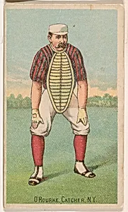 O'Rourke (Hands On Thighs), Catcher, New York, from the Gold Coin series (N284) for Gold Coin Chewing Tobacco by D. Buchner & Co., New York