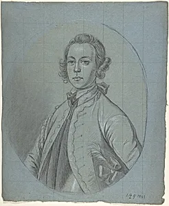 Oval, Bust-Length Portrait Study of a Young Man