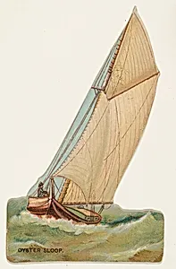 Oyster Sloop, from the Types of Vessels series (N139) issued by Duke Sons & Co. to promote Honest Long Cut Tobacco by Knapp & Company|W. Duke, Sons & Co.|Giles