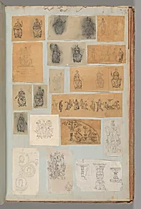 Page from a Scrapbook containing Drawings and Several Prints of Architecture, Interiors, Furniture and Other Objects by Pierre François Léonard Fontaine|Charles Percier