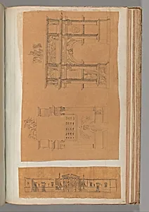 Page from a Scrapbook containing Drawings and Several Prints of Architecture, Interiors, Furniture and Other Objects by Pierre François Léonard Fontaine|Charles Percier