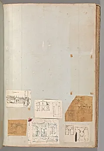 Page from a Scrapbook containing Drawings and Several Prints of Architecture, Interiors, Furniture and Other Objects by Pierre François Léonard Fontaine|Charles Percier