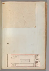 Page from a Scrapbook containing Drawings and Several Prints of Architecture, Interiors, Furniture and Other Objects