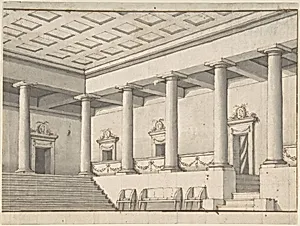 Palace or Villa Interior, Colonnaded Hall